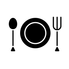 Restaurant icon in glyph style