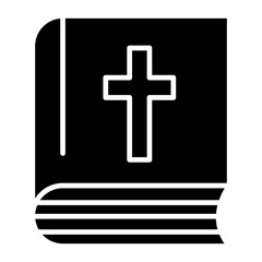 Bible icon in glyph style