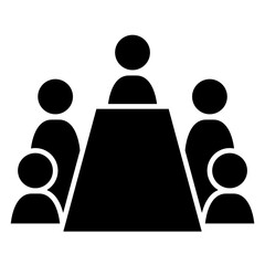 Meeting icon in glyph style