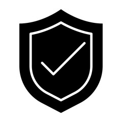 Approve Badge icon in glyph style