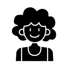 Woman icon in glyph style