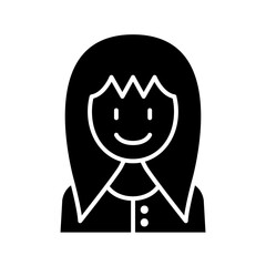 Woman icon in glyph style