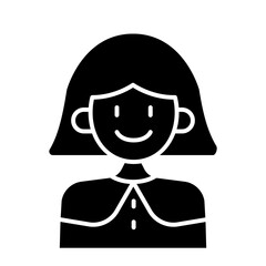 Woman icon in glyph style