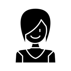 Woman icon in glyph style