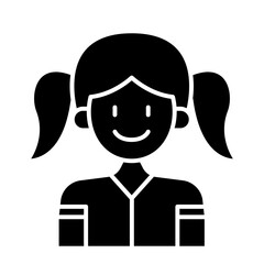 Woman icon in glyph style