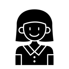 Woman icon in glyph style