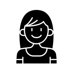 Woman icon in glyph style