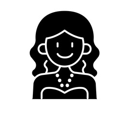 Woman icon in glyph style