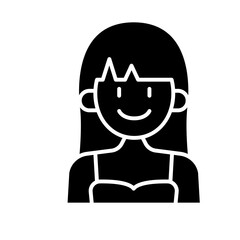 Woman icon in glyph style