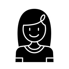 Woman icon in glyph style