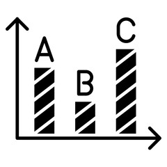 Chart icon in glyph style