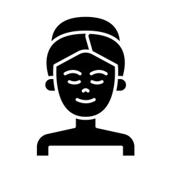 spa customer icon in glyph style