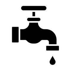 faucet icon in glyph style