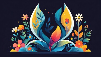 Vivid Floral Arrangement Emerging From Open Book