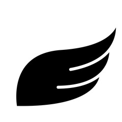 Wing icon in glyph style