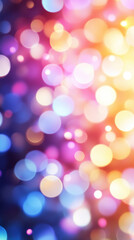 Fototapeta premium Colorful bokeh lights create vibrant, dreamy background