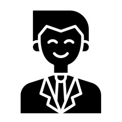 Doctor, pharmacist icon in glyph style