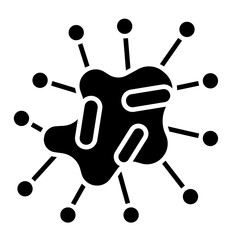 Virus icon in glyph style