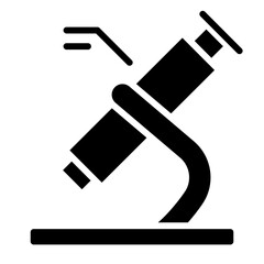 Microscope icon in glyph style