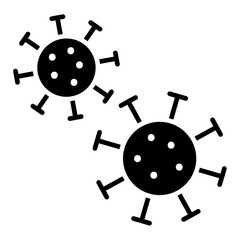 Obraz premium Virus icon in glyph style