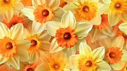 daffodil seamless pattern wallpaper