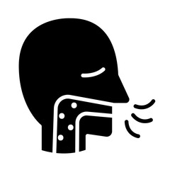 Respiratory icon in glyph style