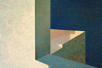 Geometric minimal background art architecture illustration.