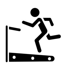 Treadmill icon in glyph style