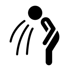 Obraz premium Vomit icon in glyph style