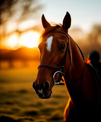 Fototapeta premium tete hippique cheval en race equestrian horse bet equitation money gallop trot earn winner cup dish hoof jockey