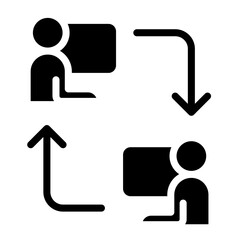 work from home icon in glyph style