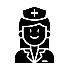Nurse icon in glyph style