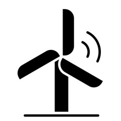 Windmill icon in glyph style
