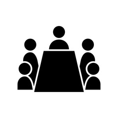 Meeting icon in glyph style