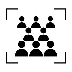 Focus group icon in glyph style