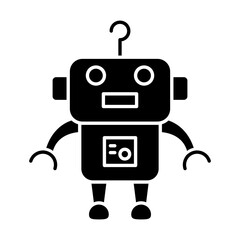 Fototapeta premium Robot icon in glyph style