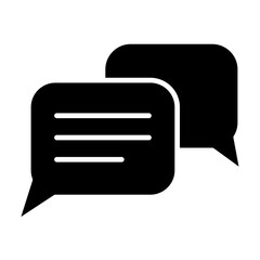 Chat icon in glyph style