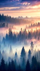 foggy forest mobile phone wallpaper