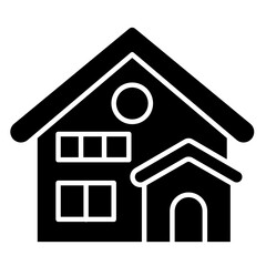 House icon in glyph style