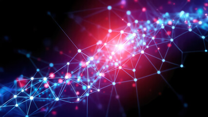 Fototapeta premium Exploring data patterns and connections in digital networks virtual space infographic abstract viewpoint