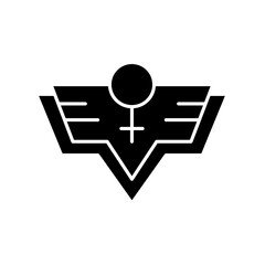 Superwoman Badge icon in glyph style