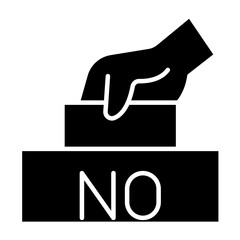Vote no icon in glyph style