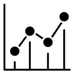 Graph , chart, Diagram icon in glyph style