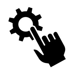Process icon in glyph style