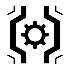 Process icon in glyph style