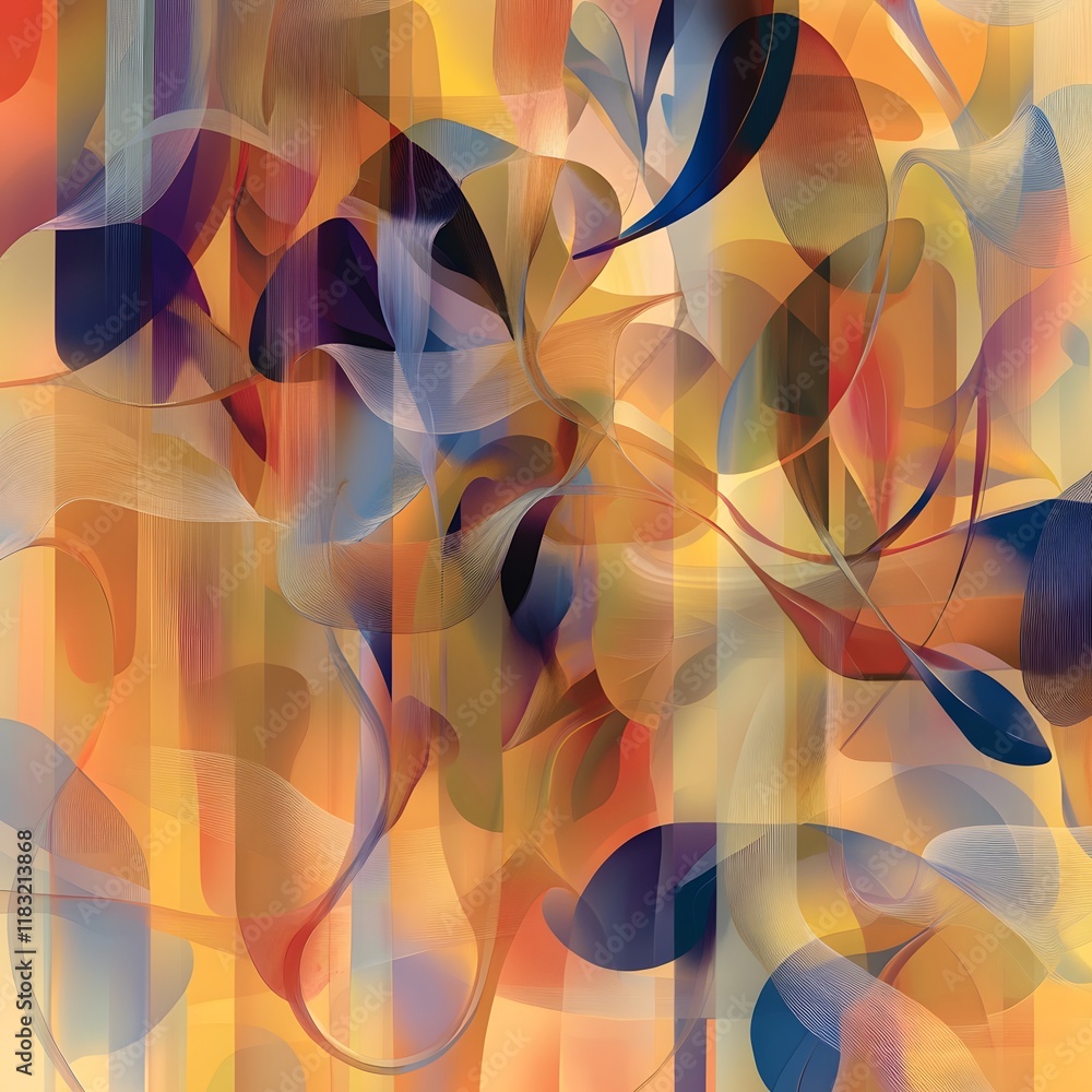 Poster An abstract illustration emphasizing the concept of layers, with multiple overlapping translucent planes in various shapes and sizes. Each layer is rendered in a gradient of soft, complementary colors