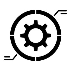 Obraz premium Process icon in glyph style
