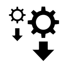 Process icon in glyph style
