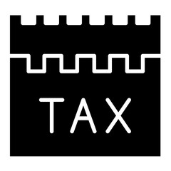 Tax wall icon in glyph style