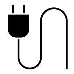 plug icon in glyph style